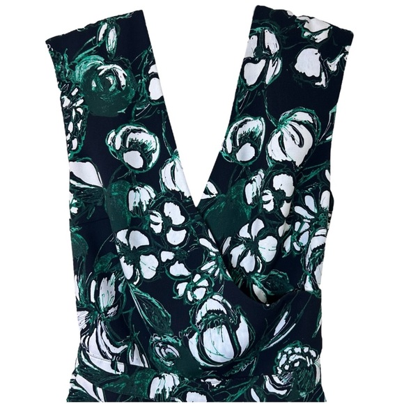 Club Monaco - “Krishel” Romper, Tropical Floral Print, Tie Back - Size 4, Black - Picture 11 of 17